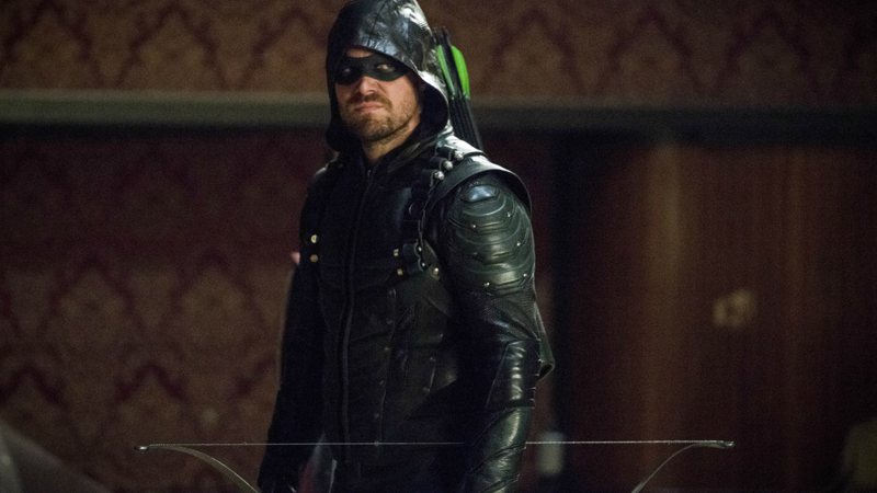 Stephen Amell como Arrow (Foto: Reprodução)