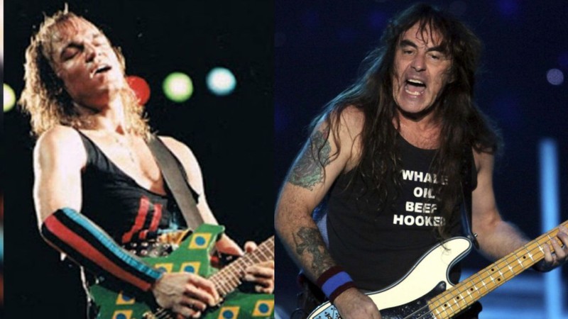 Steve Harris, do Iron Maiden e Matthias Jabs, do Scorpions (Foto 1:Balazs Mohai/AP Images/ Foto 2: Divulgação/Scorpions Brazi)