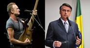 Sting e Jair Bolsonaro (Foto 1: ANSA/AP e Foto 2: Gustavo Lima / Câmara dos Deputados)