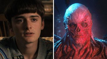 Noah Schnapp como Will em Stranger Things (Foto: Divulgação / Netflix) e Vecna, vilão de Stranger Things 4 (Foto: Reprodução/Netflix)