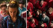 Elenco de Stranger Things (Foto: Divulgação / Netflix) e La Casa de Papel (Foto: Reprodução)