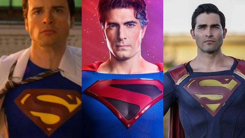 Tom Welling, Brandon Routh e Tyler Hoechlin (Foto: Reprodução)