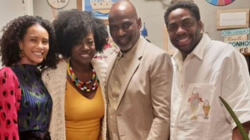 Taís Araújo, Viola Davis e Lázaro Ramos (Foto: Reprodução / Instagram / @olazaroramos)