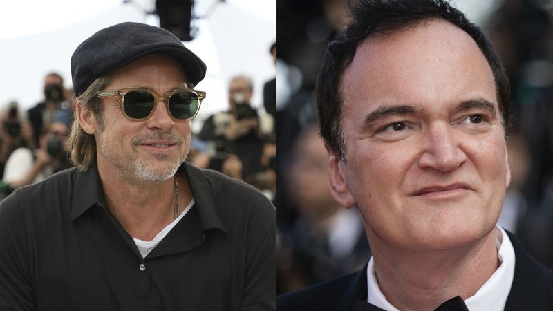 Brad Pitt (Foto 1: Vianney Le Caer / Invision / AP) e Quentin Tarantino (Foto 2: Vianney L Caer / Invision / AP)