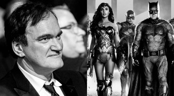 Montagem de Quentin Tarantino (Foto: Emma McIntyre / Getty Images) e Liga da Justiça de Zack Snyder (Foto: Divulgação/HBO Max)