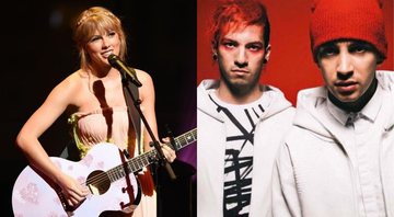 Taylor Swift (Foto: Getty Images / Dimitrios Kambouris / Equipe) e Twenty One Pilots (Foto: Jabari Jacobs/Divulgação)