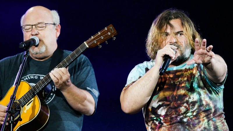 Tenacious D, formado por Jack Black e Kyle Gass (Foto: Alexandre Schneider/Getty Images)