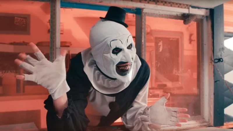 Art, O Palhaço, em Terrifier 2 (Foto: Divulgação)