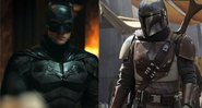 Robert Pattinson como Batman (Foto: Reprodução/YouTube) e The Mandalorian (Foto: Reprodução Disney)