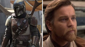 The Mandalorian (foto: Reprodução/Disney) e Ewan McGregor como Obi-Wan Kenobi em Star Wars (Foto: Reprodução/Lucasfilm)