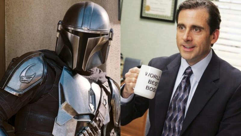 The Mandalorian (foto: reprodução/ Disney) | Steve Carell como Michael Scott em The Office (Foto: Reprodução/ Comedy Central)