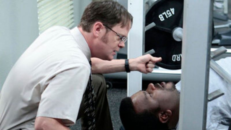 Rainn Wilson e Craig Robinson em The Office (Foto: Reprodução)