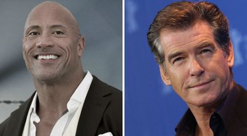 Dwayne "The Rock" Johnson (Foto: Richard Shotwell / Invision / AP) e Pierce Brosnan (Foto: Sean Gallup/Getty Images)