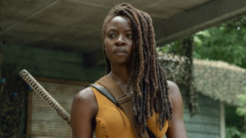 Danai Gurira como Michonne em The Walking Dead (foto: reprodução AMC)