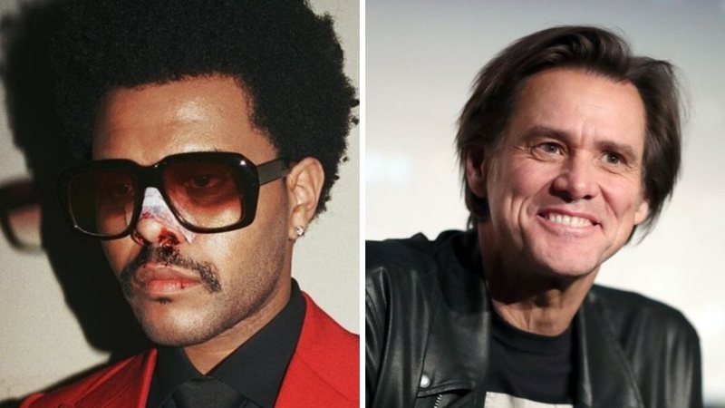 The Weeknd (Foto: Reprodução/Instagram) e Jim Carrey (Foto: Getty Images / Christopher Polk / Equipe)