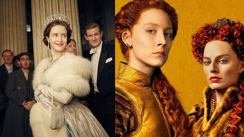 The Crown e Duas Rainhas (Foto 1: Divulgação/ Foto 2: Divulgação/ Universal Pictures)