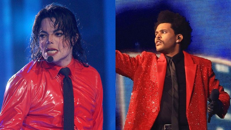 Michael Jackson e The Weeknd (Foto: Vince Bucci / Getty Images