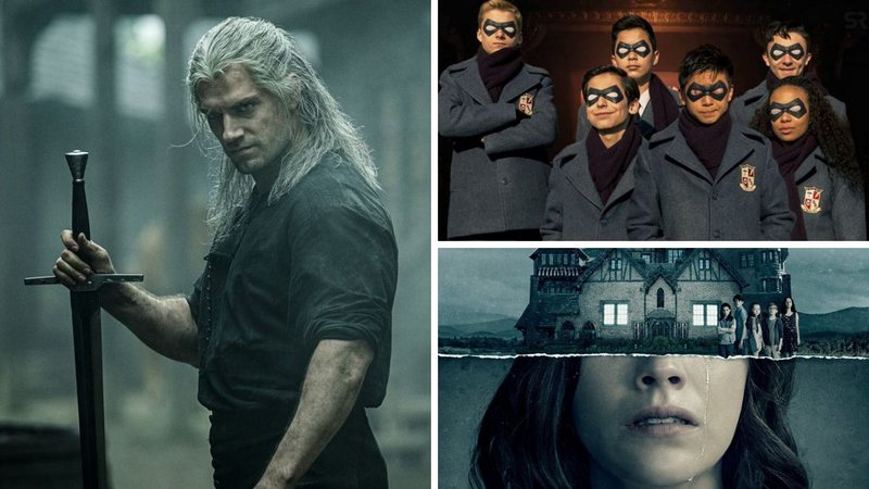 The Witcher, Umbrella Academy e Maldição da Residência Hill (Fotos: Divulgação ; Netflix)