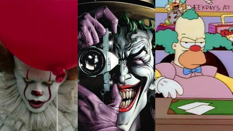 Pennywise, Coringa e Krusty (Foto: Montagem)