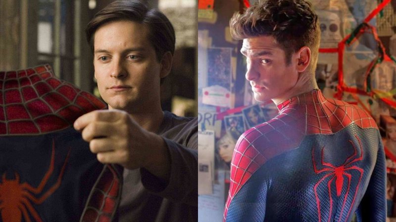 Tobey Maguire e Andrew Garfield como Homem-Aranha (Foto: Reprodução / Sony)