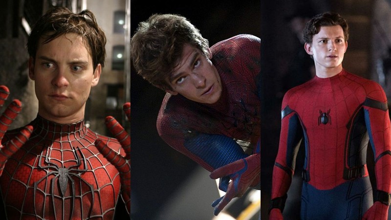 Tobey Maguire, Andrew Garfield e Tom Holland (Foto: Reprodução)