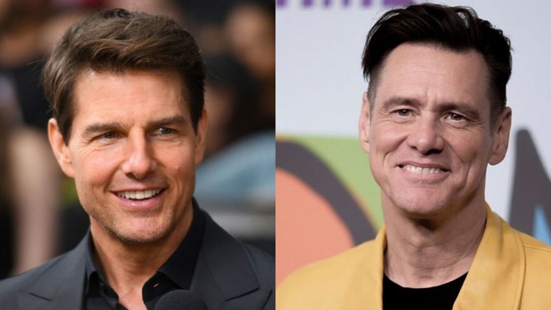 Tom Cruise e Jim Carrey (Foto 1: Richard Shotwell/Invision/AP | Foto 2: AFP/Arquivos)