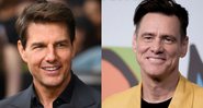 Tom Cruise e Jim Carrey (Foto 1: Richard Shotwell/Invision/AP | Foto 2: AFP/Arquivos)