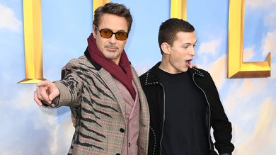 Robert Downey Jr. e Tom Holland (Foto: Gareth Cattermole/Getty Images)