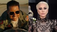 Tom Cruise em Top Gun (Foto: Reprodução), Lady Gaga no Grammy (Foto: Jamie Mccarthy / Getty Images)