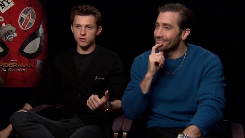 Tom Holland e Jake Gyllenhaal (Foto: Reprodução/YouTube)