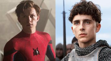 Montagem de Tom Holland e Timothée Chalamet (Foto: Reprodução)