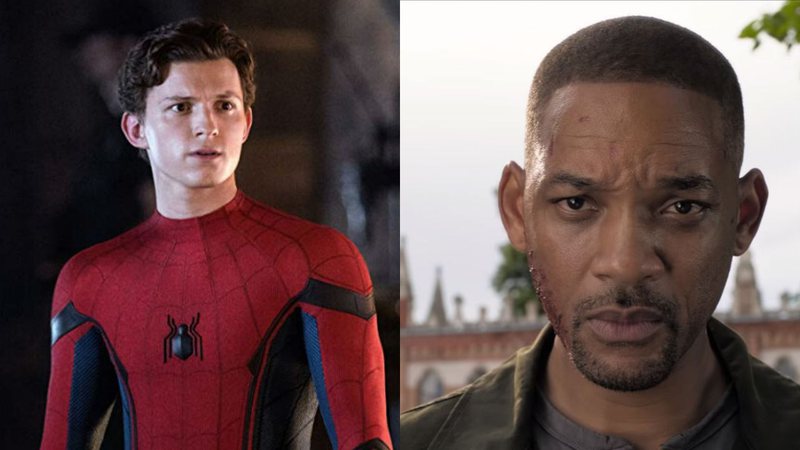 Tom Holland e Will Smith (Foto 1: Jay Maidment | Foto 2: Reprodução/Paramount Pictures)