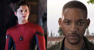 Tom Holland e Will Smith (Foto 1: Jay Maidment | Foto 2: Reprodução/Paramount Pictures)