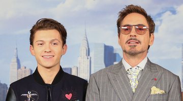 Tom Holland e Robert Downey Jr. (Foto: Rob Kim / Getty Images)