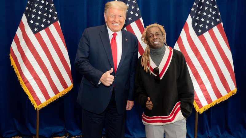 Lil Wayne e Donald Trump (foto: reprodução/ Twitter @LilTunechi)