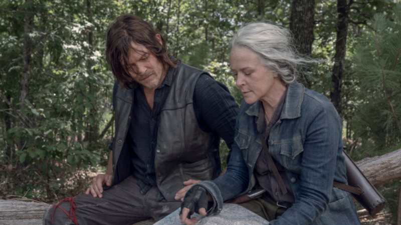 Norman Reedus e Melissa McBride (Foto: Reprodução/ AMC)