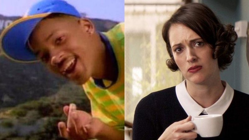 Will Smith, astro de Um Maluco no Pedaço (Foto: NBC / Reprodução) e Phoebe Waller-Bridge em cena de Fleabag (Foto: Reprodução / Amazon Prime)