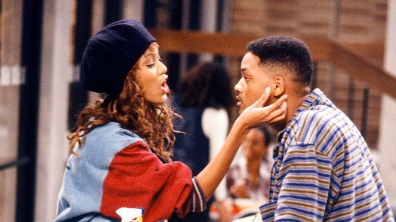 Will Smith e Tyra Banks em cena de Um Maluco no Pedaço (Foto: Reprodução)