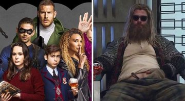 The Umbrella Academy (Foto: Reprodução/Netflix) e Thor em Vingadores: Ultimato (Foto: Reprodução/Disney)