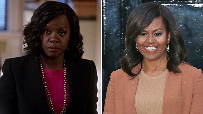 Viola Davis e Michelle Obama. (Foto: Reprodução e Chris Radburn/PA Wire)