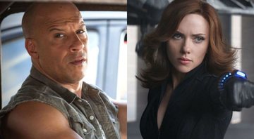 Vin Diesel em Velozes e Furiosos (Foto: Reprodução) | Scarlett Johansson como Viúva Negra (Foto: Reprodução)