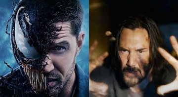 Venom: Tempo de Carnificina (Foto: Reprodução/Divulgação) e Cena do trailer de Matrix Resurrections (Foto: Reprodução/YouTube)