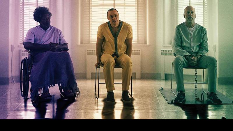 Mr. Glass (Samuel L Jackson), Kevin Wendell (James Mcavoy) e David Dunn (Bruce Willis) (Foto: Reprodução)