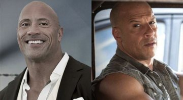 Dwayne "The Rock" Johnson (Foto: Richard Shotwell/Invision/AP) e Vin Diesel (Foto: Reprodução)