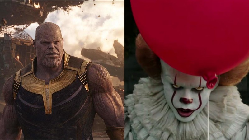 Thanos em Vingadores e It: A Coisa (Foto 1: Divulgação e Foto 2: Reprodução / YT)