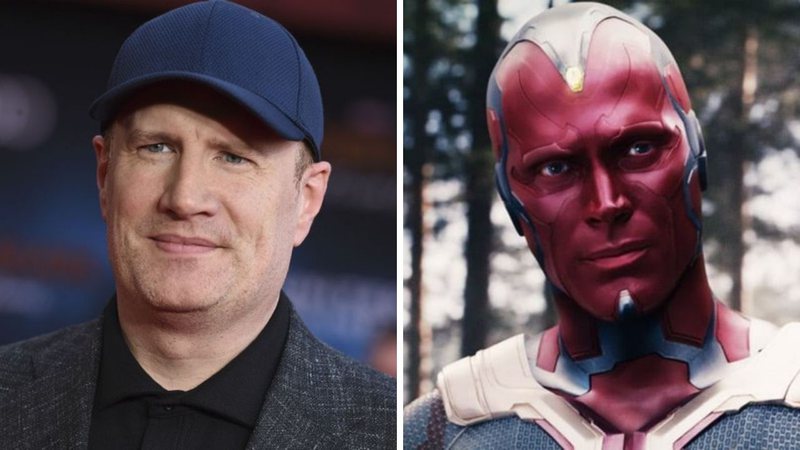 Kevin Feige (Foto: Jordan Strauss / Invision / AP) e Visão em Vingadores: Era de Ultron (Foto: Reprodução)