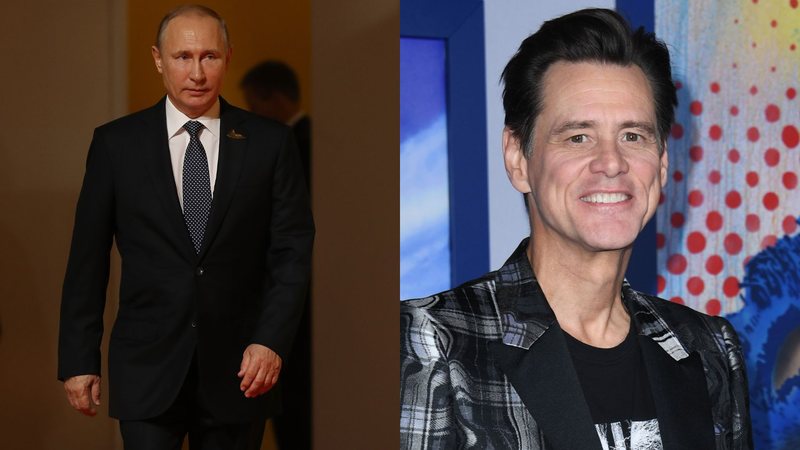 Vladimir Putin (Foto: Sean Gallup/Getty Images) e Jim Carrey (Foto: Jon Kopaloff/Getty Images)