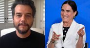 Montagem de Wagner Moura (Reprodução/Youtube) e Regina Duarte (Mateus Bonomi / AGIF / via AP Images)