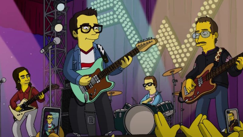 Weezer em Os Simpsons (Foto: Reprodução/Youtube)