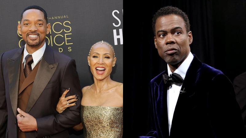 Will Smith e Jada Pinkett Smith (Foto: Amy Sussman / Getty Images) | Chris Rock (Foto: Al Seib  / A.M.P.A.S. via Getty Images)